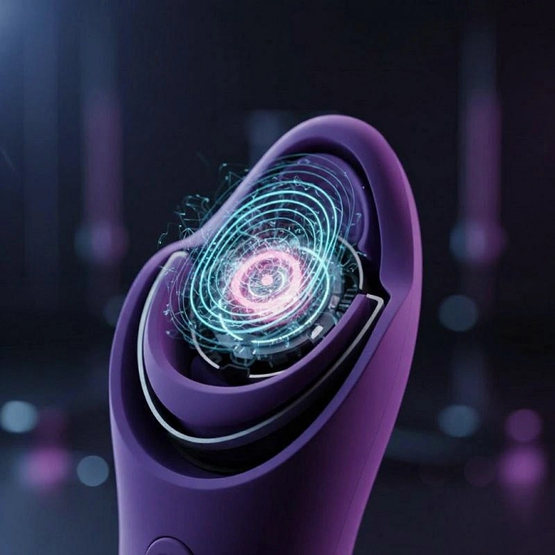 Detailed close-up of the YPM Wellness Bloom air-pulse suction stimulator.