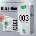003 Ultra-Thin Latex Condoms - 10 Count - Natural Skin-to-Skin Feel - Image 2